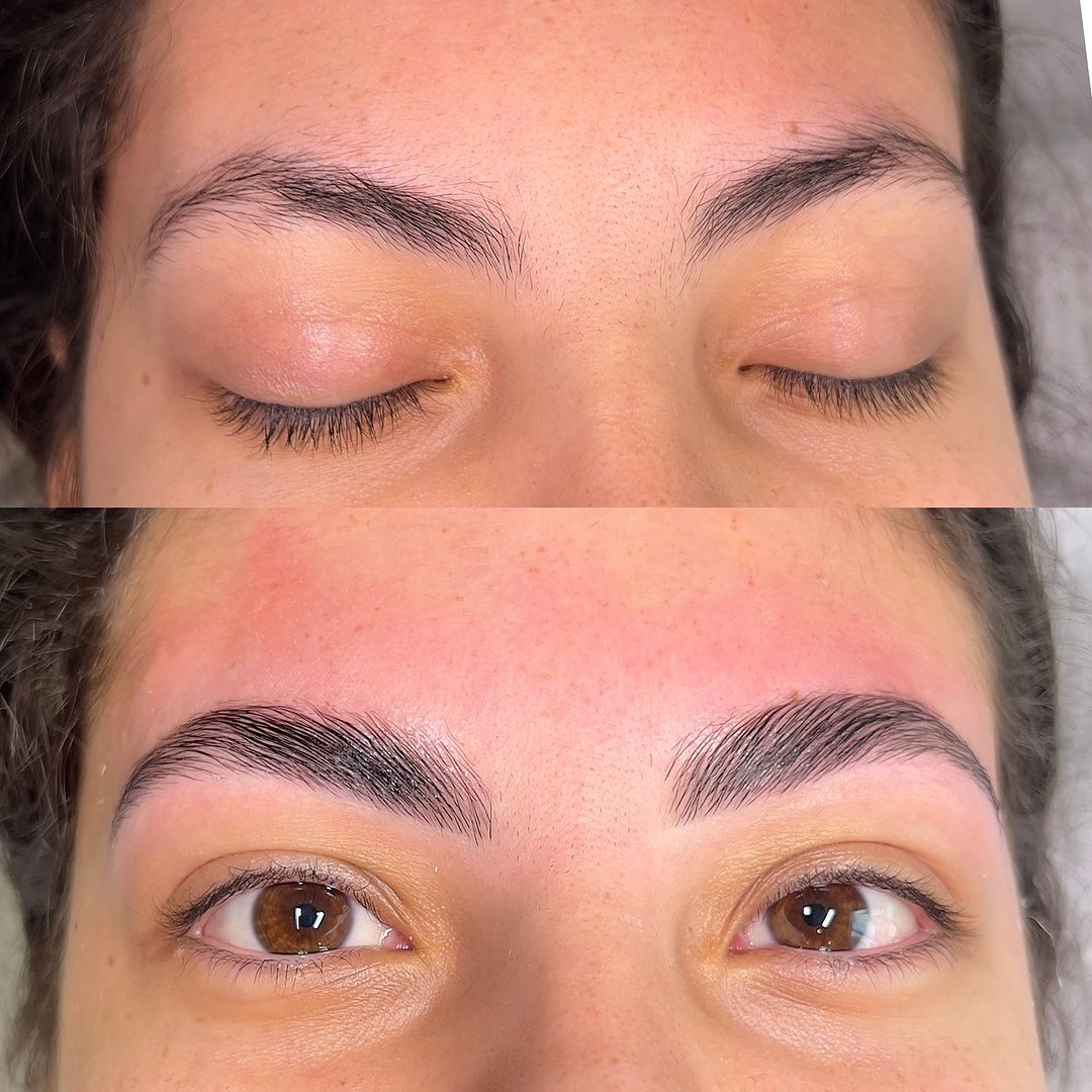 Brow Lamination Performed in Peaches + Co