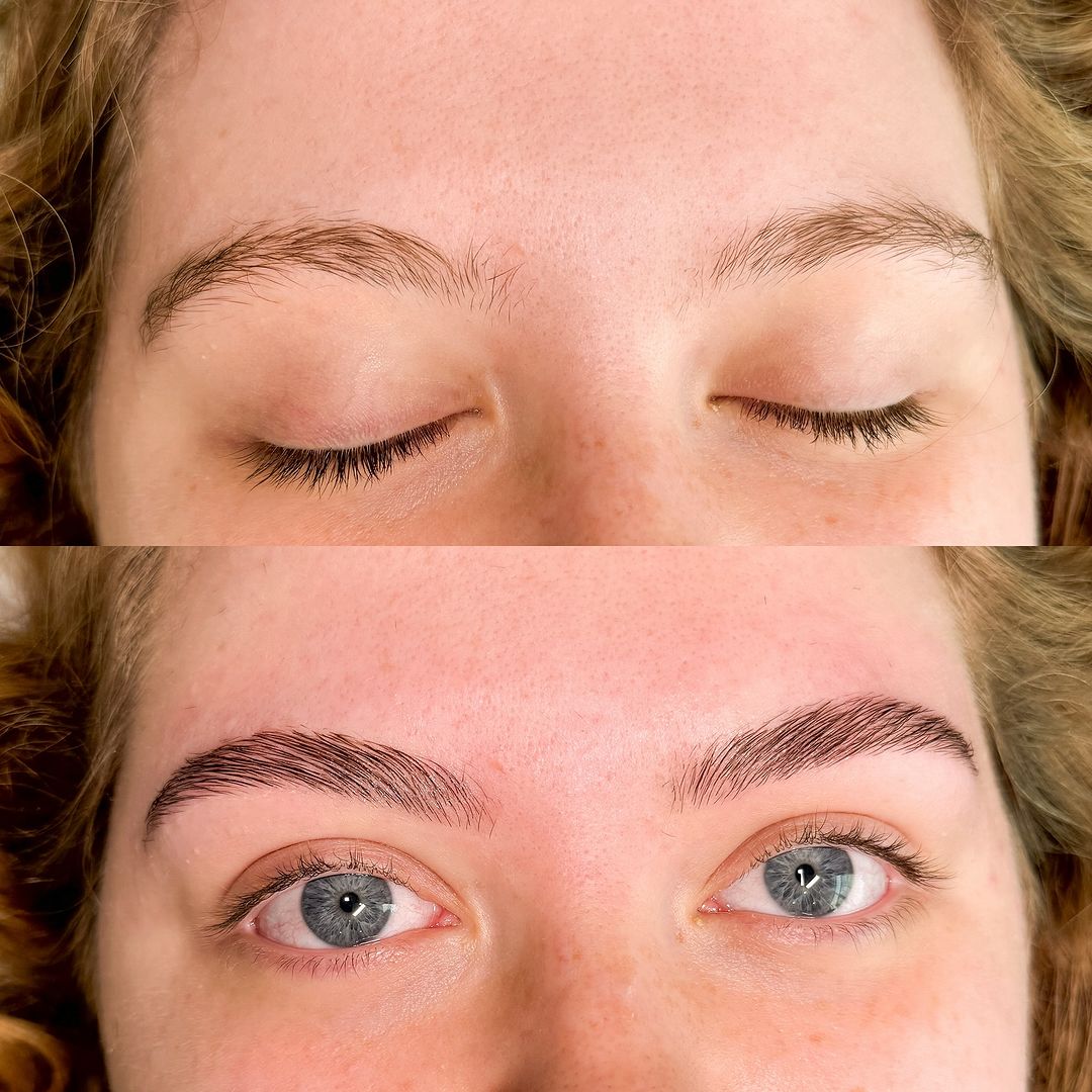 Brow Lamination Performed in Peaches + Co